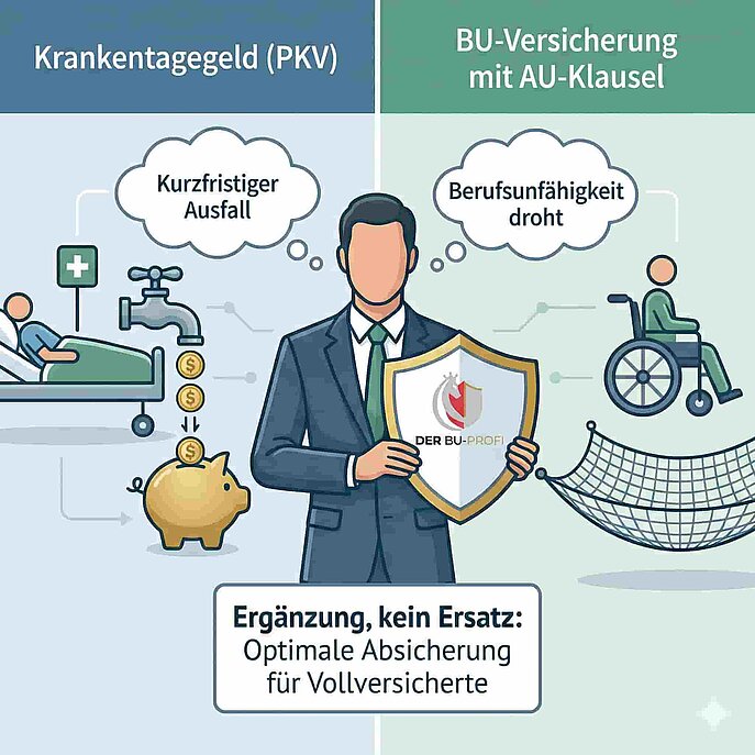 AU Klausel oder Krankentagegeld