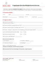 Checkliste Gesundheits-Gedächtnisprotokoll DER BU-Profi
